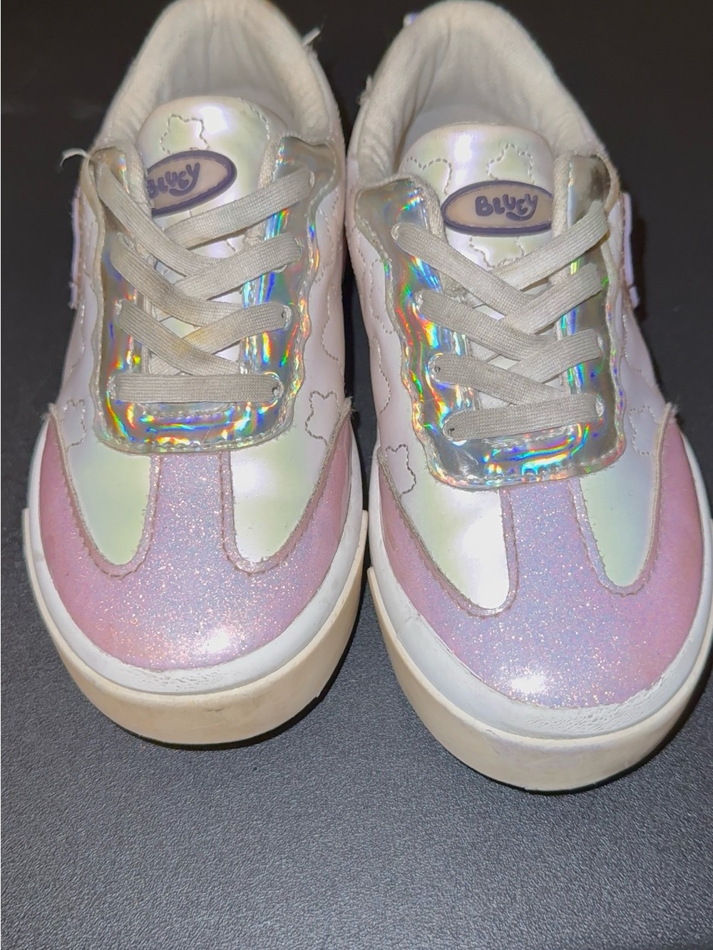 Girl Bluey sneakers lace up closure